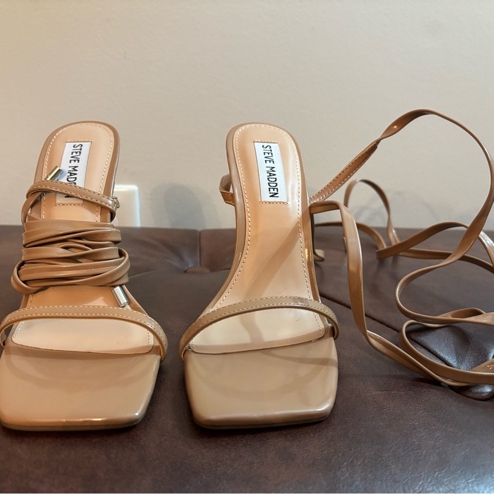 Steve Madden Nude Strappy Heels
